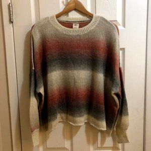 O’Neill- Cropped Oversized Sweater Ombre Stripe